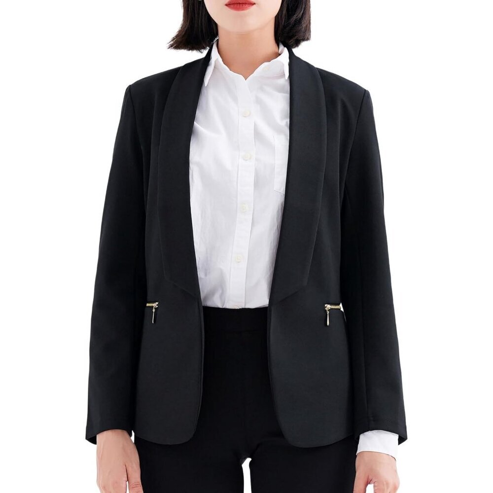 Women's Blazers Blazer Jackets Business Casual Professional Outfit Black 2 - Picture 3 of 6
